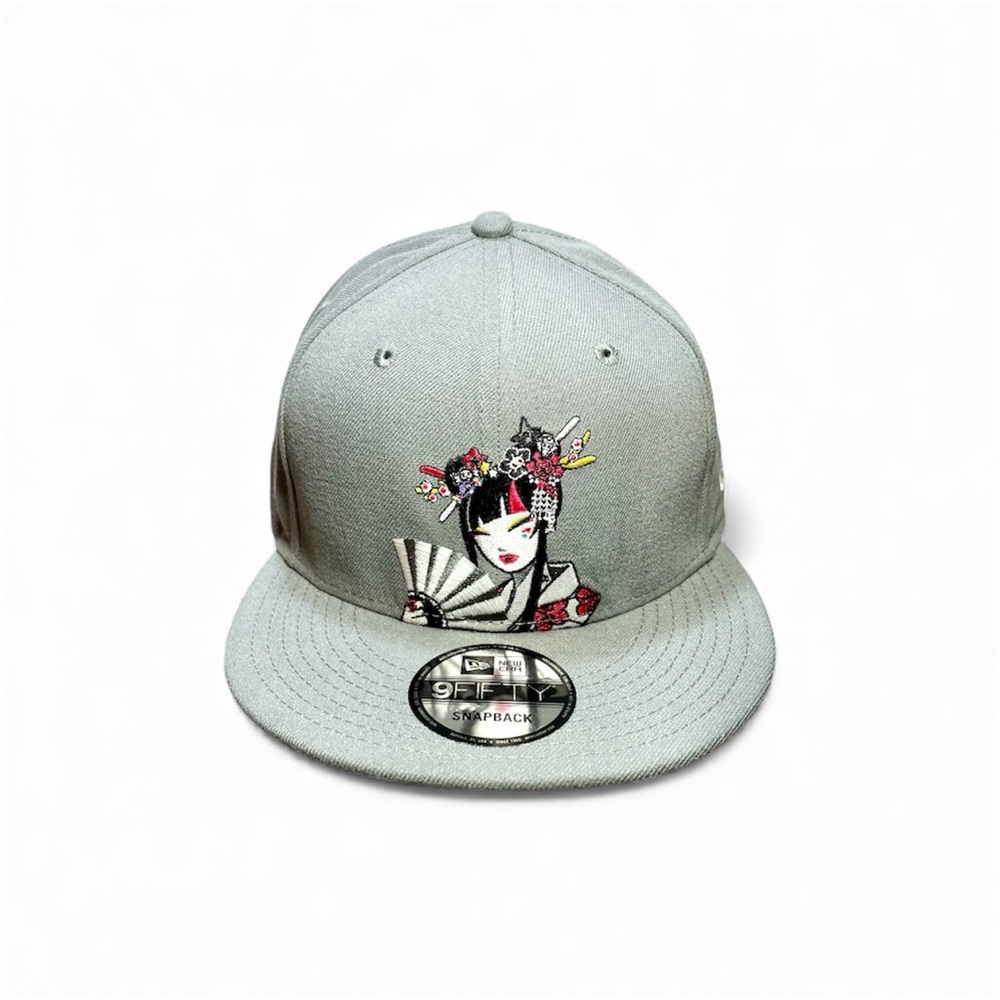 New Era 9FIFTY Tokidoki Snapback Cap Gray Hat Japanese Geisha Tokyo Scene NWOT